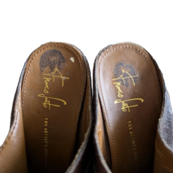 franco sarto the artists collection leather wood wedge heel  size 10 - Picture 9 of 9